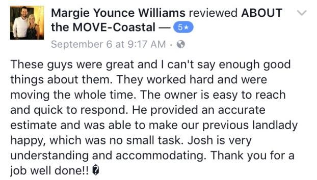 A happy customer of About The Move, LLC
