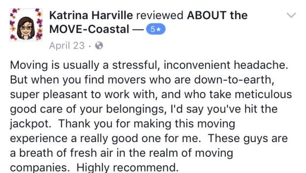 A happy customer of About The Move, LLC